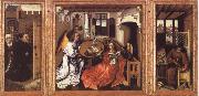 Robert Campin Annunciation The Merode Altarpiece oil on canvas